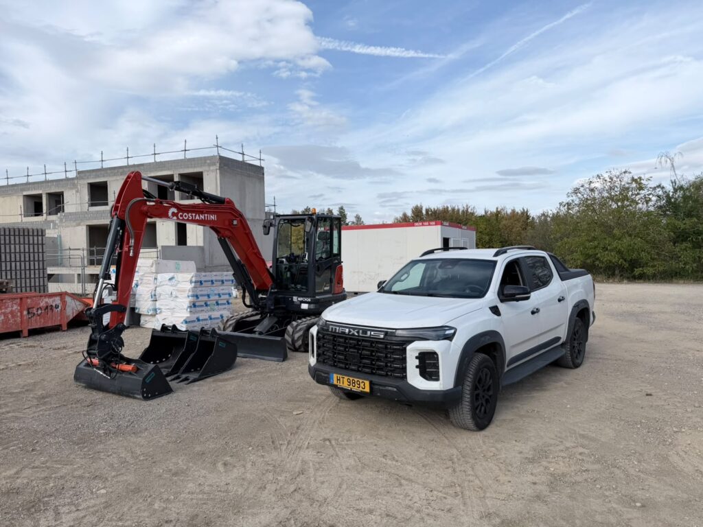 L’une des sept pelles Sunward livrées par DML Service au groupe Costantini au Luxembourg